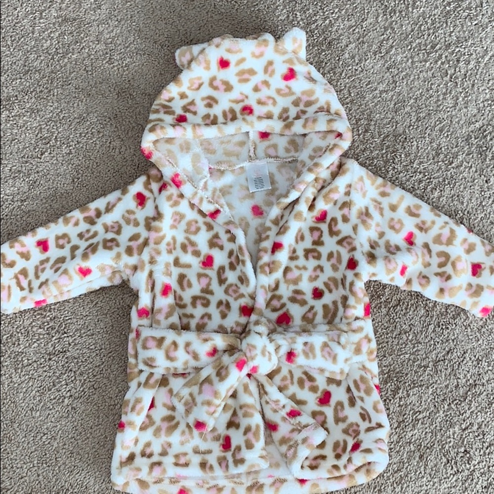 Baby 0-9 animal print bathrobe